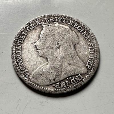 🌹外币初藏🌹🐯2026年第45场   每周二四六晚8️⃣点  世界硬币 英国 1900年 维多利亚 3便士银币 e