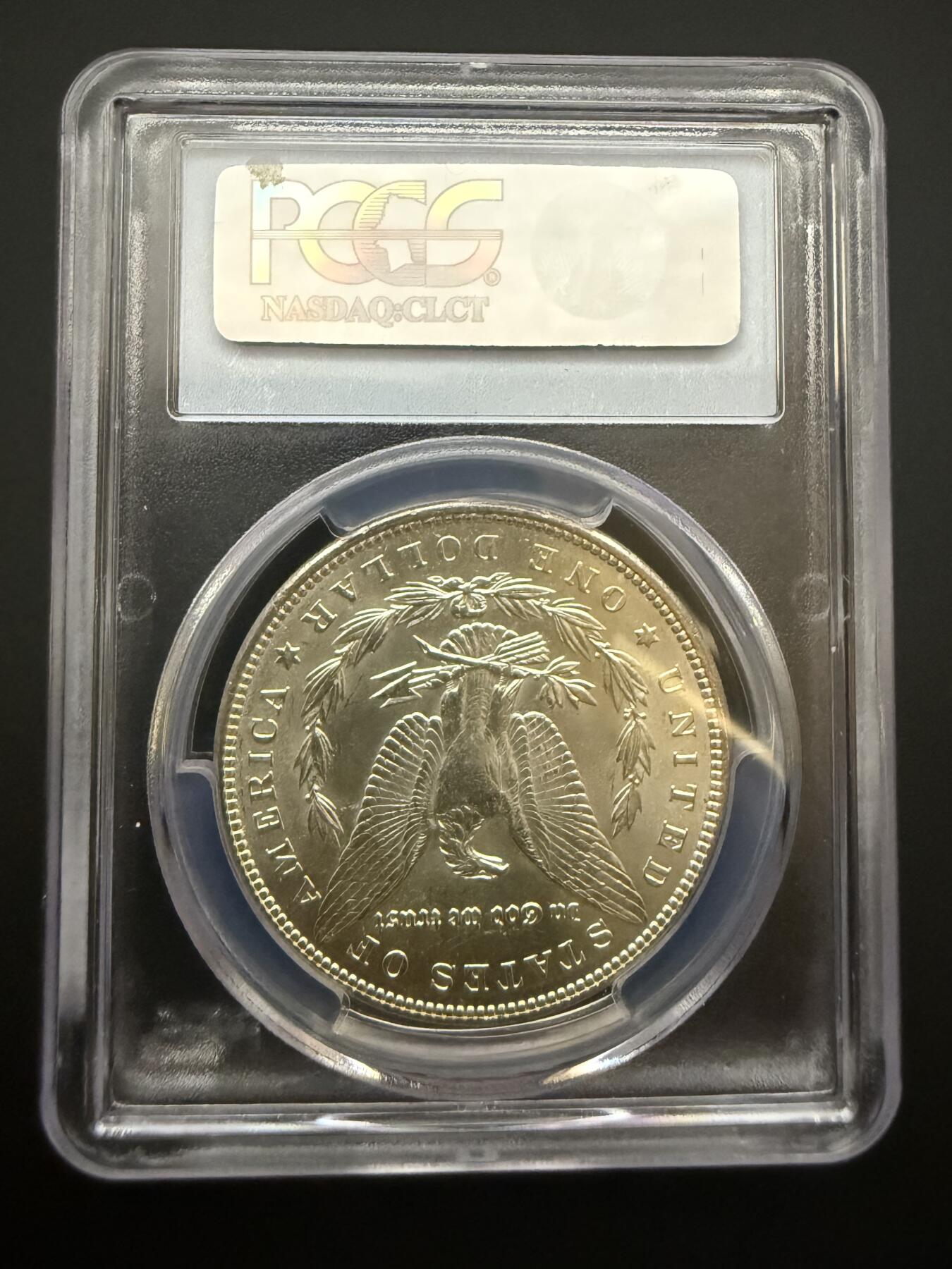 【周六 19:30】乾藏阁外国银币专场・裸币 / 评级币 + 银章铜章 保真包老 1889摩根银元 PCGS MS64 老盒评级 大头妹 美国1美元银币