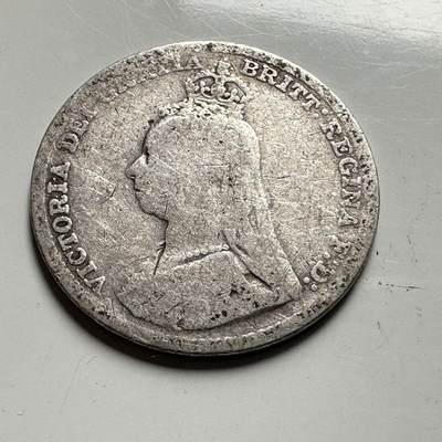 🌹外币初藏🌹🐯2026年第45场   每周二四六晚8️⃣点  世界硬币 英国 1891年 维多利亚 3便士银币 a