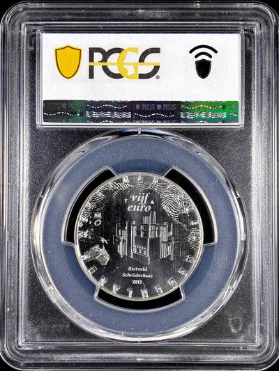 【雨安】【直播拍卖】【评级币章-132期】 2026-04-25 周六 19:30 (金价1050, 银价18.60)  [评级欧元] Netherlands 欧元 荷兰 5欧元 2013年 建筑设计  PCGS-MS65