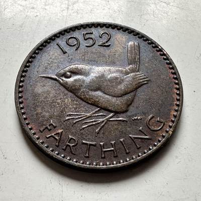 🌹外币初藏🌹🐯2026年第45场   每周二四六晚8️⃣点  世界硬币 英国 1952年 乔治六世 一法新铜币