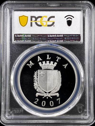 【雨安】【直播拍卖】【评级币章-132期】 2026-04-25 周六 19:30 (金价1050, 银价18.60)  [评级现代] Malta 马耳他 5里拉 2007年 马耳他骑士团大团长瓦莱特 瓦莱特 Valette PCGS-PR68DCAM 精制币