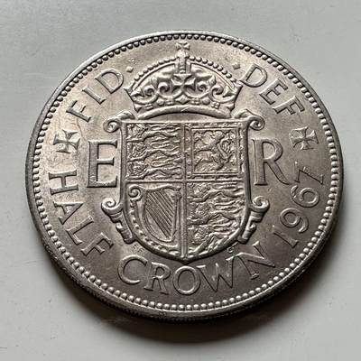 🌹外币初藏🌹🐯2026年第45场   每周二四六晚8️⃣点  世界硬币 英国1967年 半克朗 a