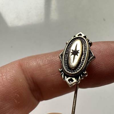 🌹外币初藏🌹🐯2026年第45场   每周二四六晚8️⃣点  世界硬币 AVON 复古星芒椭圆合金长针胸针