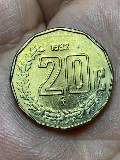 2026年第四十七场(总第二百一十六场）外国好品散币场(免佣金) 墨西哥🇲🇽1992年20分