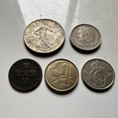 🌹外币初藏🌹🐯2026年第45场   每周二四六晚8️⃣点  世界硬币 散币5枚