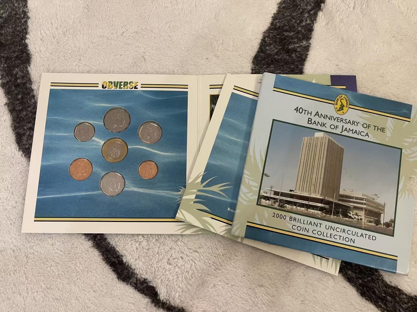 ❤️【币观天下】❤️ 第349期钱币拍卖场- 2026.4.24周五晚上6点半场 长期征集拍品  牙买加2000年银行成立40周年官方套币 少见 