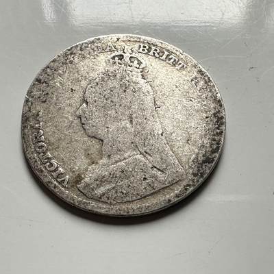 🌹外币初藏🌹🐯2026年第45场   每周二四六晚8️⃣点  世界硬币 英国 1890年 维多利亚 3便士银币 a