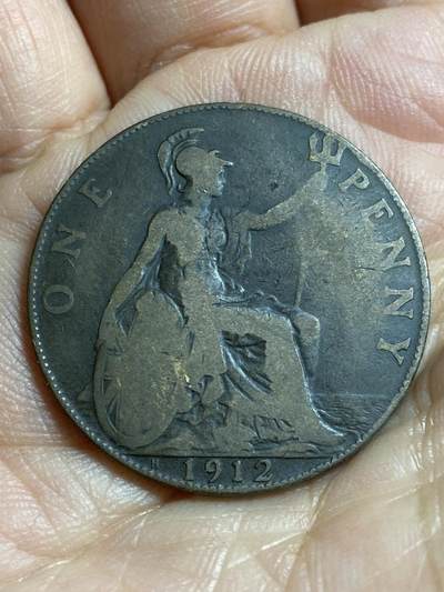 2026年第四十七场(总第二百一十六场）外国好品散币场(免佣金) 少见版本–英国🇬🇧1912年1便士(乔治五世第一版，H标喜敦厂造)