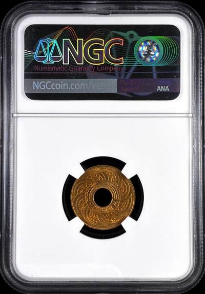 【雨安】【直播拍卖】【评级币章-132期】 2026-04-25 周六 19:30 (金价1050, 银价18.60)  [评级亚洲] Thailand 泰国 1/2S 1937年  NGC-MS65