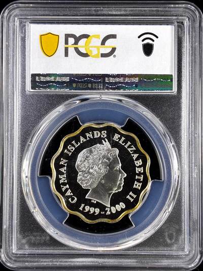 【雨安】【直播拍卖】【评级币章-132期】 2026-04-25 周六 19:30 (金价1050, 银价18.60)  [评级现代] Cayman Islands 开曼群岛 2元 2000年 千禧年 PCGS-PR68DCAM 精制币