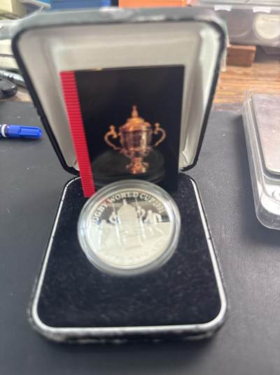 ❤️【币观天下】❤️ 第349期钱币拍卖场- 2026.4.24周五晚上6点半场 长期征集拍品  - 新西兰1991年足总杯5元精制纪念银币27.22克