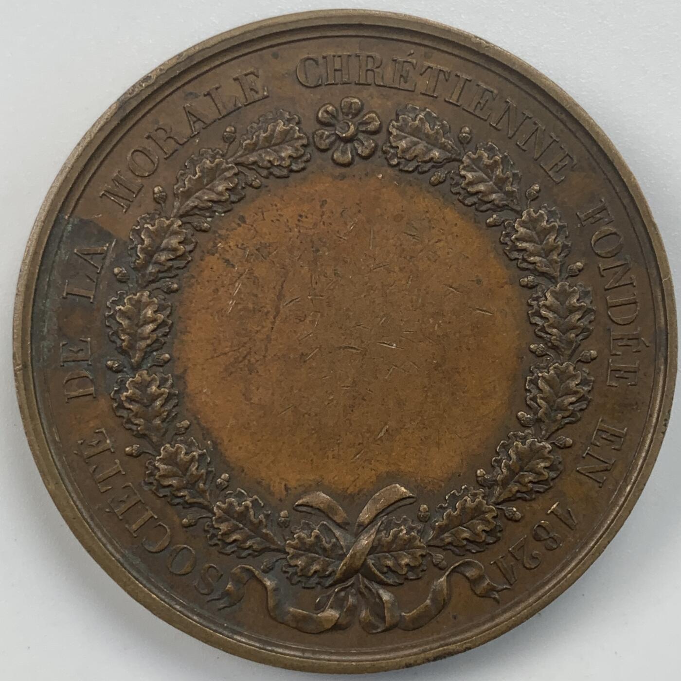 掌中浮雕-藏着的欧洲第059场 1821年法国历史人物纪念铜章，41mm