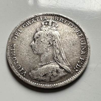 🌹外币初藏🌹🐯2026年第45场   每周二四六晚8️⃣点  世界硬币 英国 1889年 维多利亚 3便士银币 a