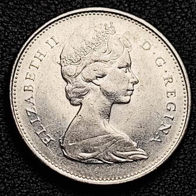 泉币菌-第230场-拍品多 请提前出价 高币值 加拿大1977年1/4加拿大元 伊丽莎白二世 驯鹿 24mm 