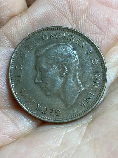 2026年第四十七场(总第二百一十六场）外国好品散币场(免佣金) 澳大利亚🇦🇺1938年半便士(乔治六世第一版首发年，m版墨尔本造)