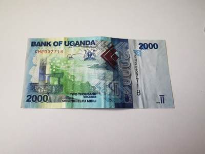 零零发流通品外国纸币拍卖 无佣金 乌干达2000