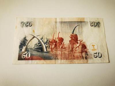 零零发流通品外国纸币拍卖 无佣金 肯尼亚50