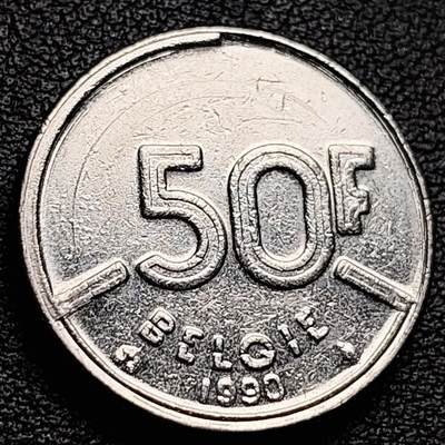 泉币菌-第230场-拍品多 请提前出价 比利时 1990年代 50法郎人物硬币 22mm 绝版收藏品