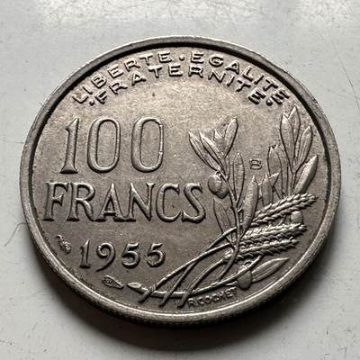 🌹外币初藏🌹🐯2026年第45场   每周二四六晚8️⃣点  世界硬币 法国1955年100法郎