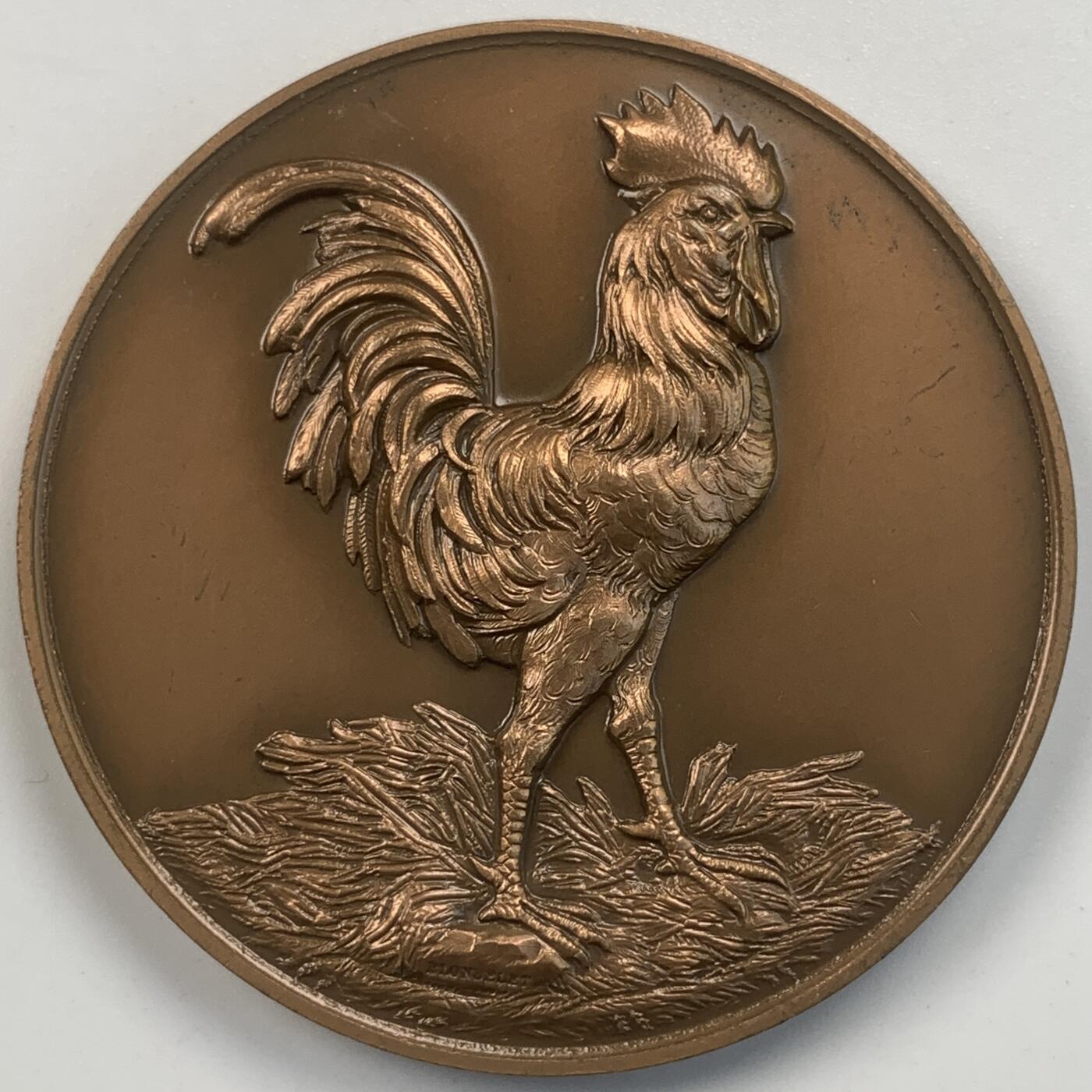 掌中浮雕-藏着的欧洲第059场 法国家禽养殖铜章，50mm，67g