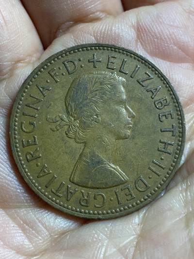 2026年第四十七场(总第二百一十六场）外国好品散币场(免佣金) 英国🇬🇧1962年1便士(伊丽莎白二世青年桂冠第二版)