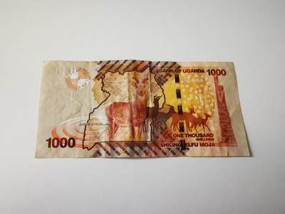 零零发流通品外国纸币拍卖 无佣金 乌干达1000