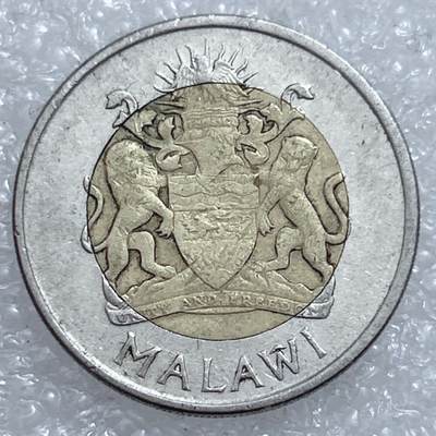 第一海外回流一元起拍收藏 散集专场  第311期 马拉维2006年捕鱼5卡瓦查双色币