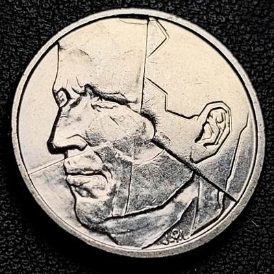 泉币菌-第230场-拍品多 请提前出价 比利时 1987年 50法郎人物硬币 22mm 