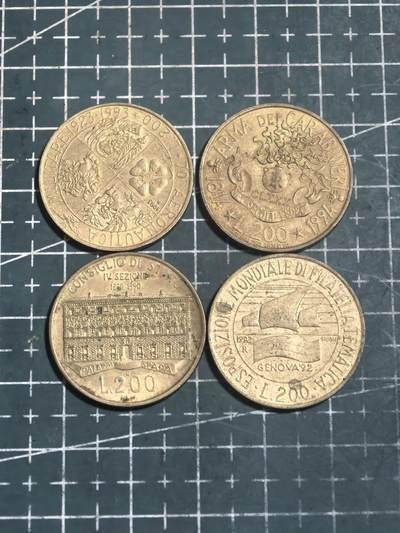 轻松集币无压力 意大利200里拉纪念币/组