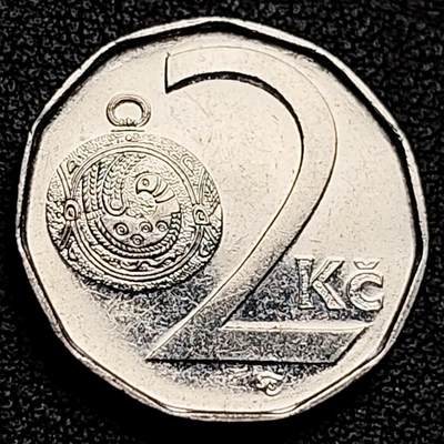 泉币菌-第230场-拍品多 请提前出价 捷克2克朗硬币 双尾狮