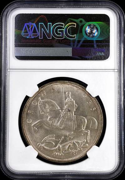 【雨安】【直播拍卖】【评级币章-132期】 2026-04-25 周六 19:30 (金价1050, 银价18.60)  [评级欧洲] Great Britain 英国 1克朗 1935年 乔治五世  NGC-MS64