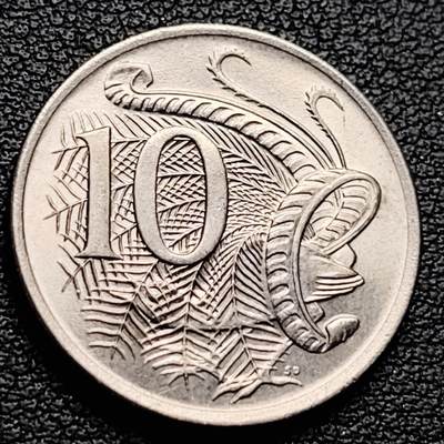 泉币菌-第230场-拍品多 请提前出价 原光极美 英属 澳大利亚1969年10分铜镍币 琴鸟 伊丽莎白二世女王  铜镍币 23.6mm