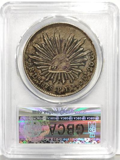 博洋堂“生趣盎然”4月精品专场暨第169期（全场包邮） 公博 AU09 墨西哥1878年DO PE版鹰洋，少见版，酱彩十分漂亮，仙人掌依然清晰