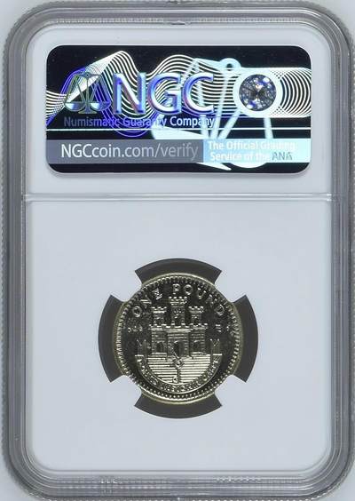 S&S Numismatic世界钱币-拍卖 第126期  直布罗陀2002年 伊丽莎白二世第四肖像 1英镑 NGC MINT ERROR MS65 造币厂错误-正面面具偏打