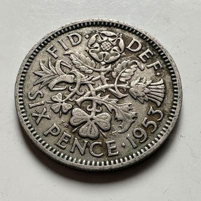 🌹外币初藏🌹🐯2026年第45场   每周二四六晚8️⃣点  世界硬币 英国1953年 6便士