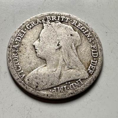 🌹外币初藏🌹🐯2026年第45场   每周二四六晚8️⃣点  世界硬币 英国 1901年 维多利亚 3便士银币 b