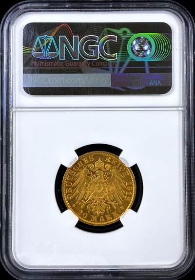 【雨安】【直播拍卖】【评级币章-132期】 2026-04-25 周六 19:30 (金价1050, 银价18.60)  [评级金铂] Germany [金币] 德国 帝国 J.252 Prussia普鲁士 20马克 (1890-1913) 威廉二世 1912年  NGC-MS64