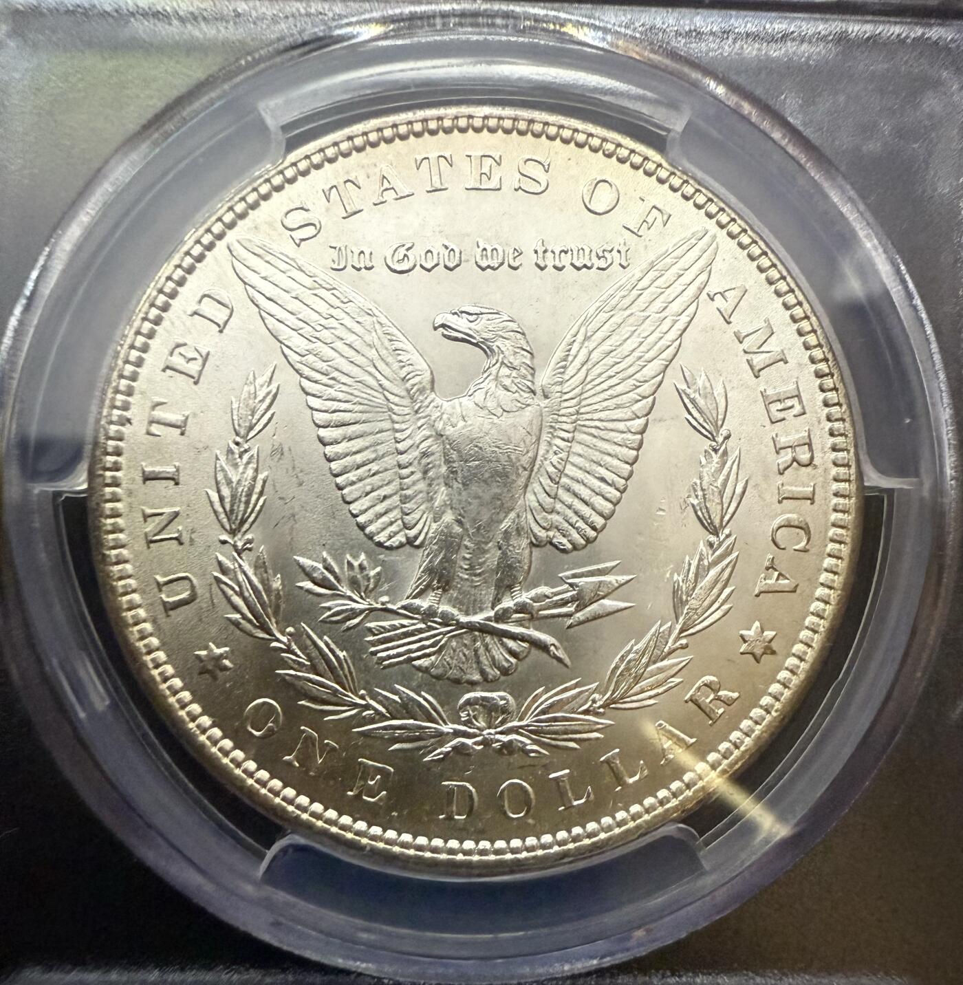 【周六 19:30】乾藏阁外国银币专场・裸币 / 评级币 + 银章铜章 保真包老 1889摩根银元 PCGS MS64 老盒评级 大头妹 美国1美元银币