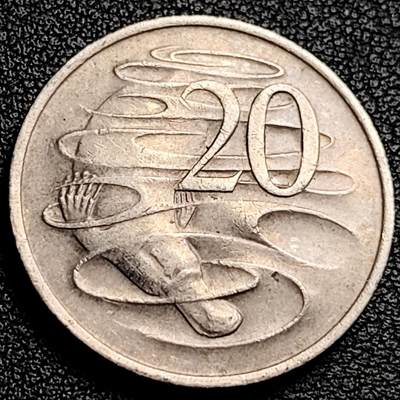 泉币菌-第231场-拍品多 请提前出价 1975年英属澳大利亚20分 伊丽莎白女王  鸭嘴兽  28.5mm