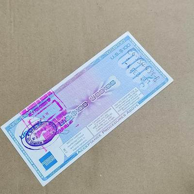 PCAI钱币  25-817  钱币邮票小专场 支票