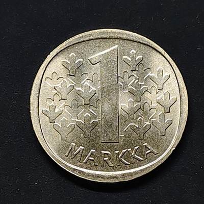 【全场包邮】纯粹捡漏拍522场 芬兰1968年狮徽1马克银币【27.5毫米8.3克35%】