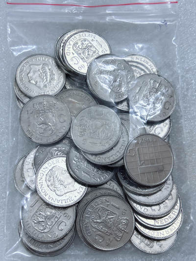 第一海外回流一元起拍收藏 散集专场  第311期 荷兰1盾硬币 50枚