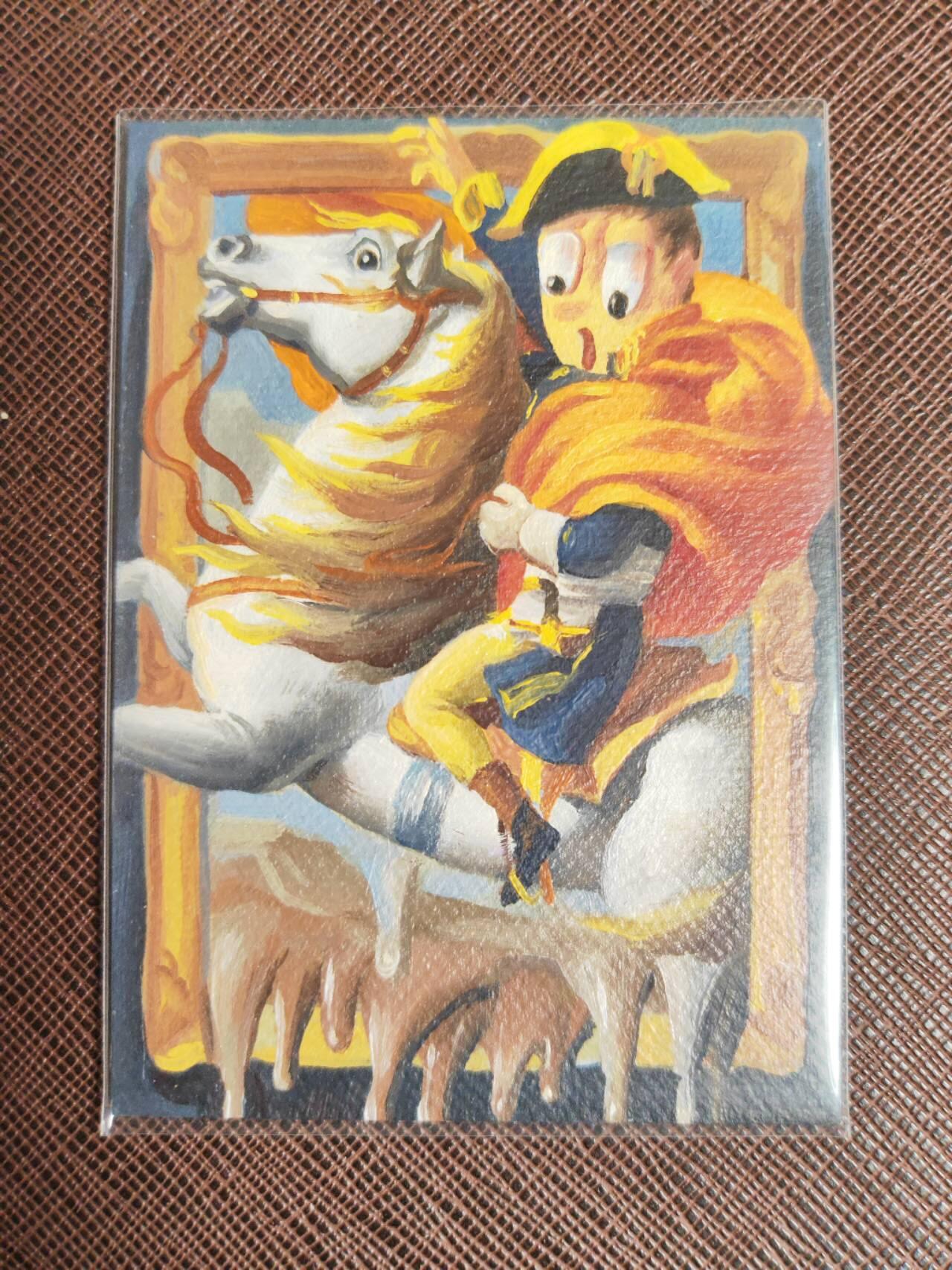 第113期阳大大卡牌拍卖第113期（持续收拍品，周五晚上九点截拍，进群福利早知道） 【手绘卡】顶流画师 张鹏 世界名画 拿破仑 绝色手绘卡1/1