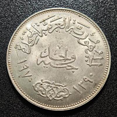 【德藏】世界币章拍卖第171期（拍品征集中~欢迎藏友联系） 1970年 埃及1镑银币 720银 直径约：40.1mm；重约：25.2g