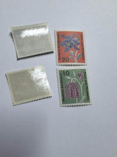 各国成套新旧票 联邦德国邮票 1963年 花卉 植物 园艺展览 4全新