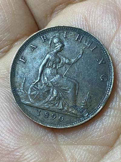 2026年第四十七场(总第二百一十六场）外国好品散币场(免佣金) 英国🇬🇧1890年1法新(维多利亚女王中年桂冠第三版)