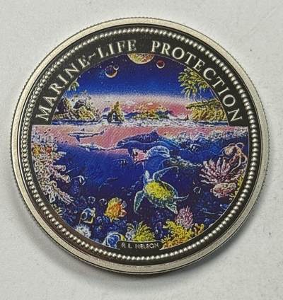 S&S Numismatic世界钱币-拍卖 第127期 帕劳1993年 海洋生物保护 1元彩色纪念币