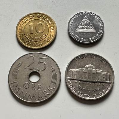 🌹外币初藏🌹🐯2026年第45场   每周二四六晚8️⃣点  世界硬币 散币4枚