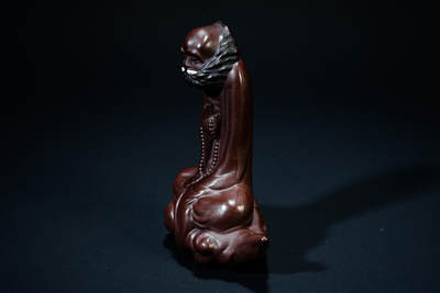 上海都达杂项专场102【全场包邮】  紫砂达摩参禅摆件98-50